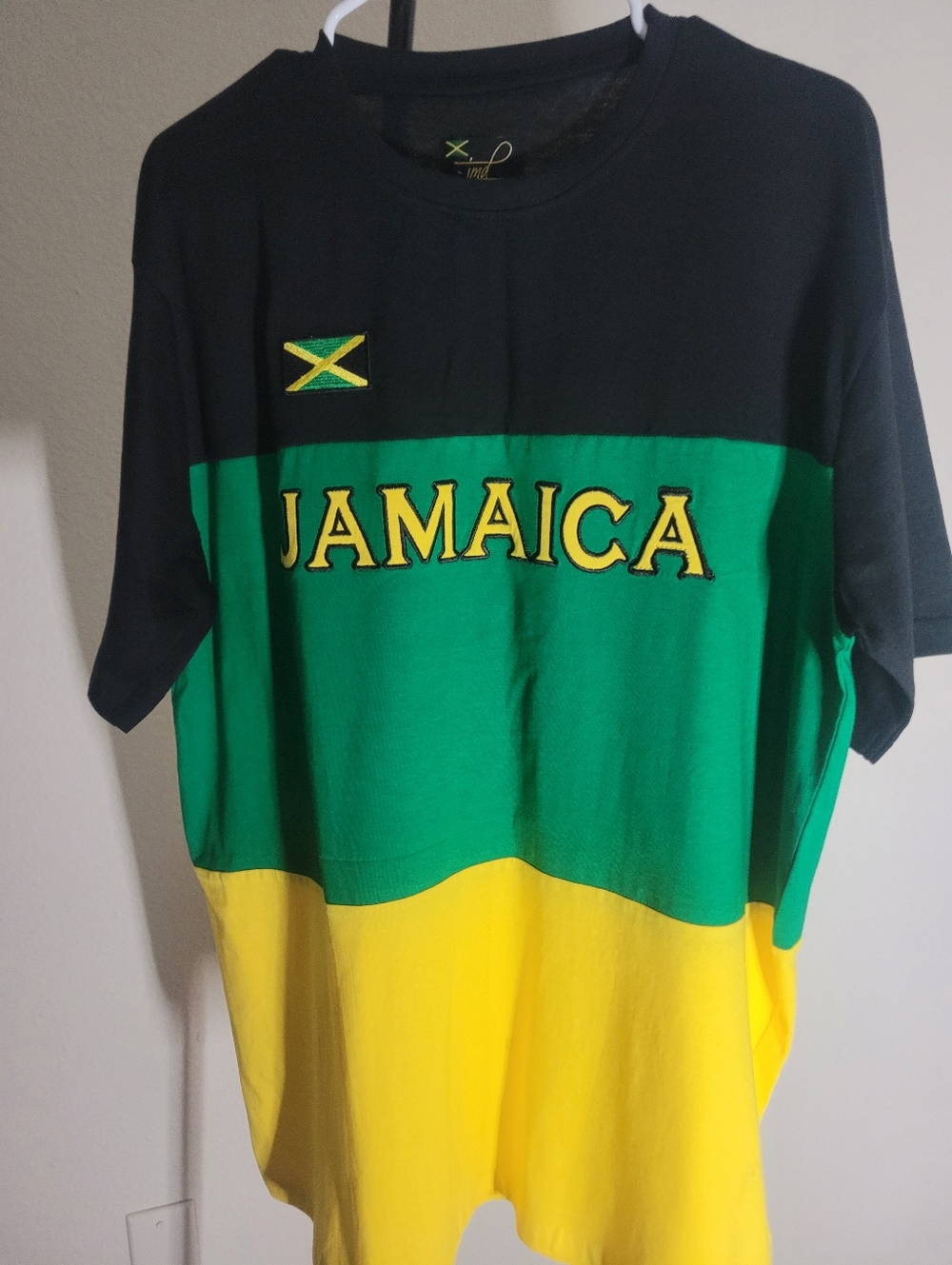 Jamaica Flag Colorblock Tee - Black Green Yellow
